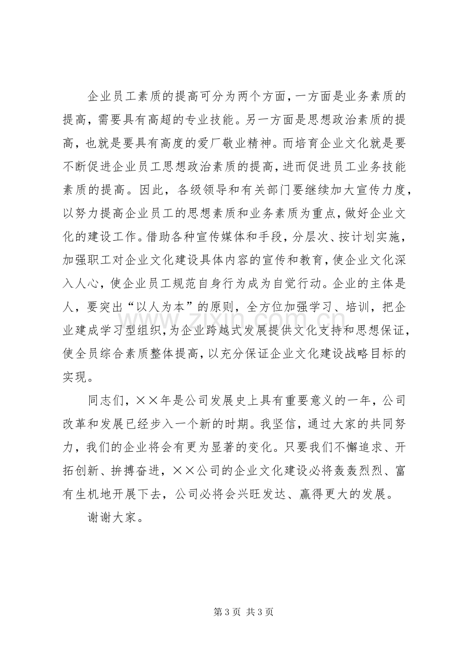 企业文化建设研讨会上的意见讲话.docx_第3页