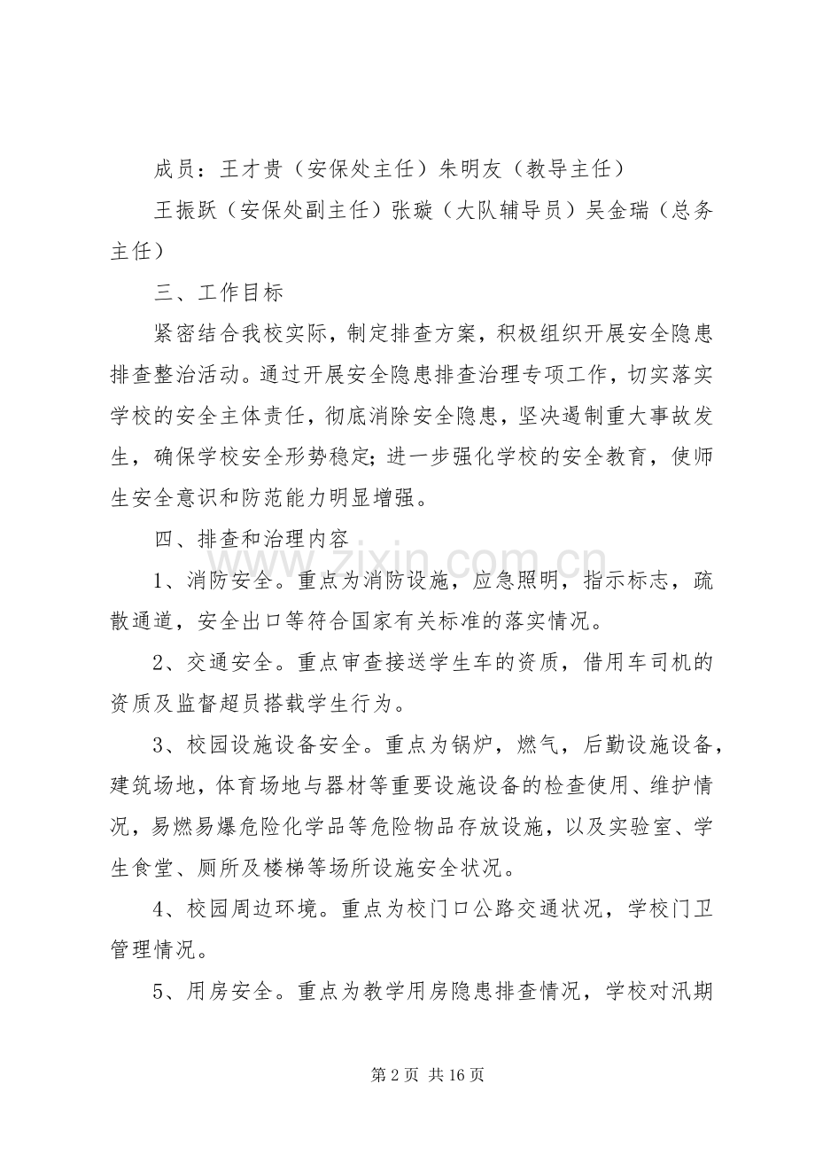 学校安全检查整改专项行动工作实施方案.docx_第2页