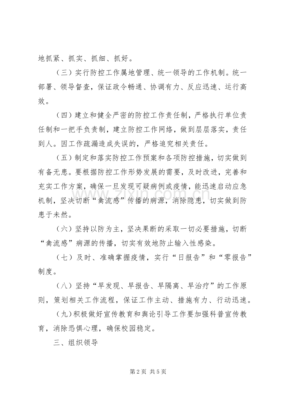 防禽流感工作应急预案.docx_第2页