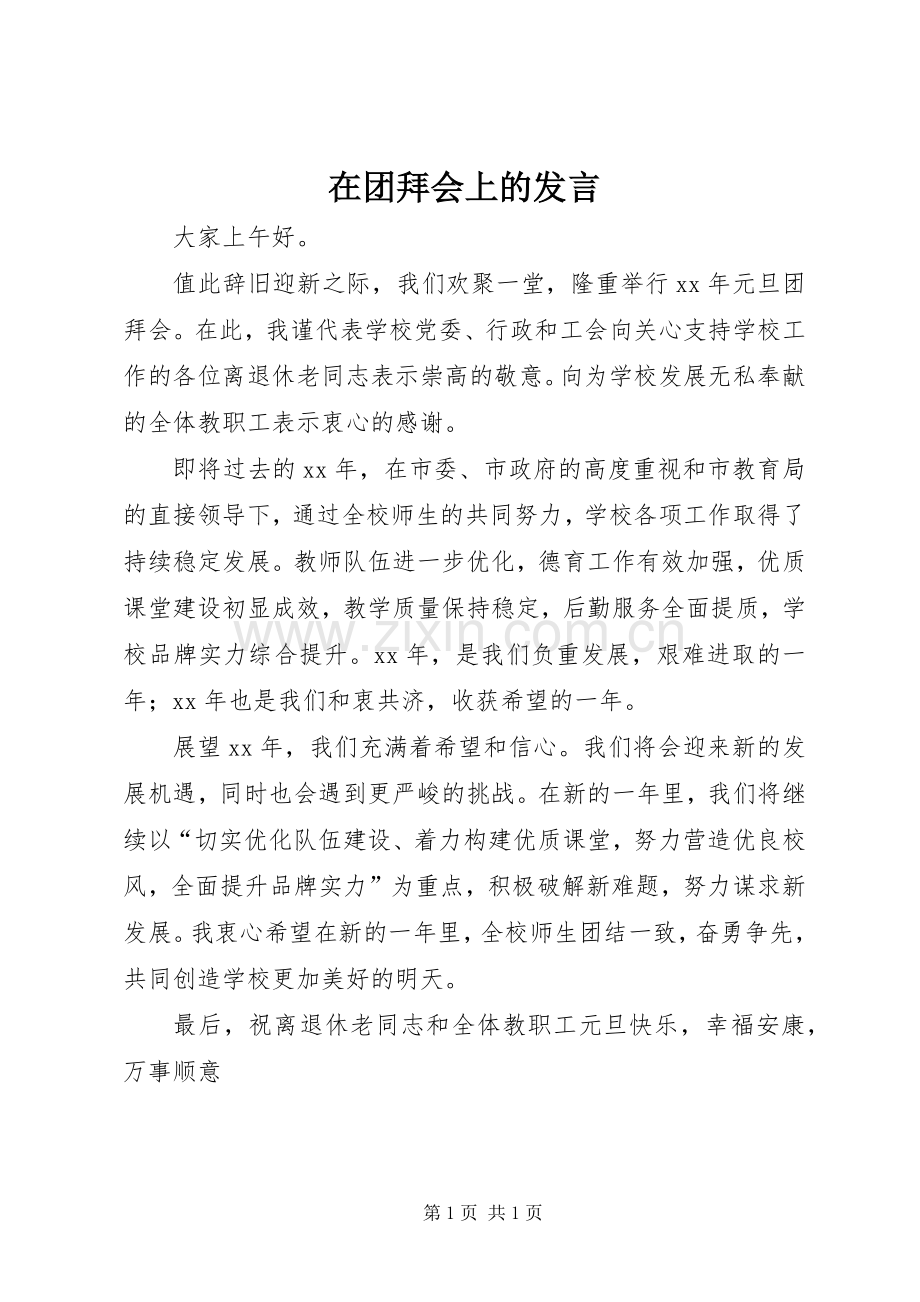 在团拜会上的发言.docx_第1页