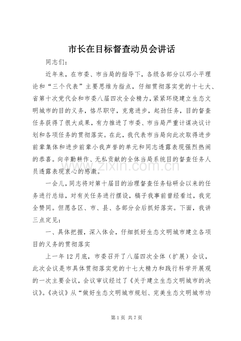 市长在目标督查动员会讲话.docx_第1页