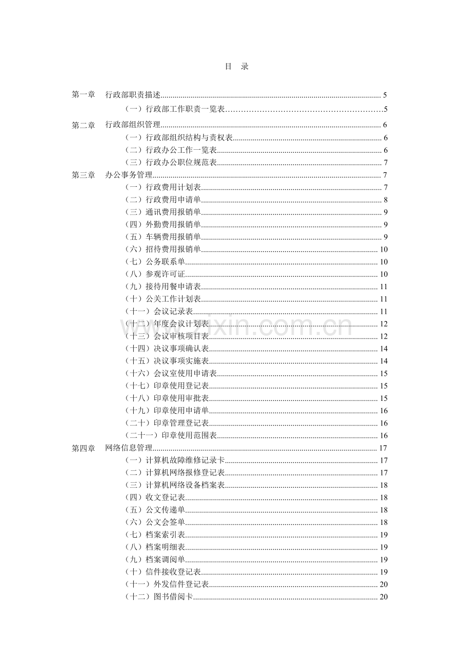 公司行政管理办公表格大全().doc_第2页