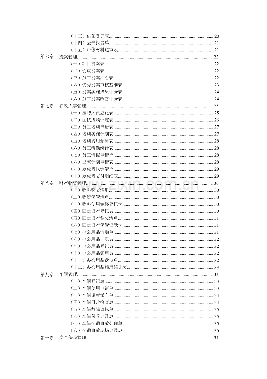 公司行政管理办公表格大全().doc_第3页