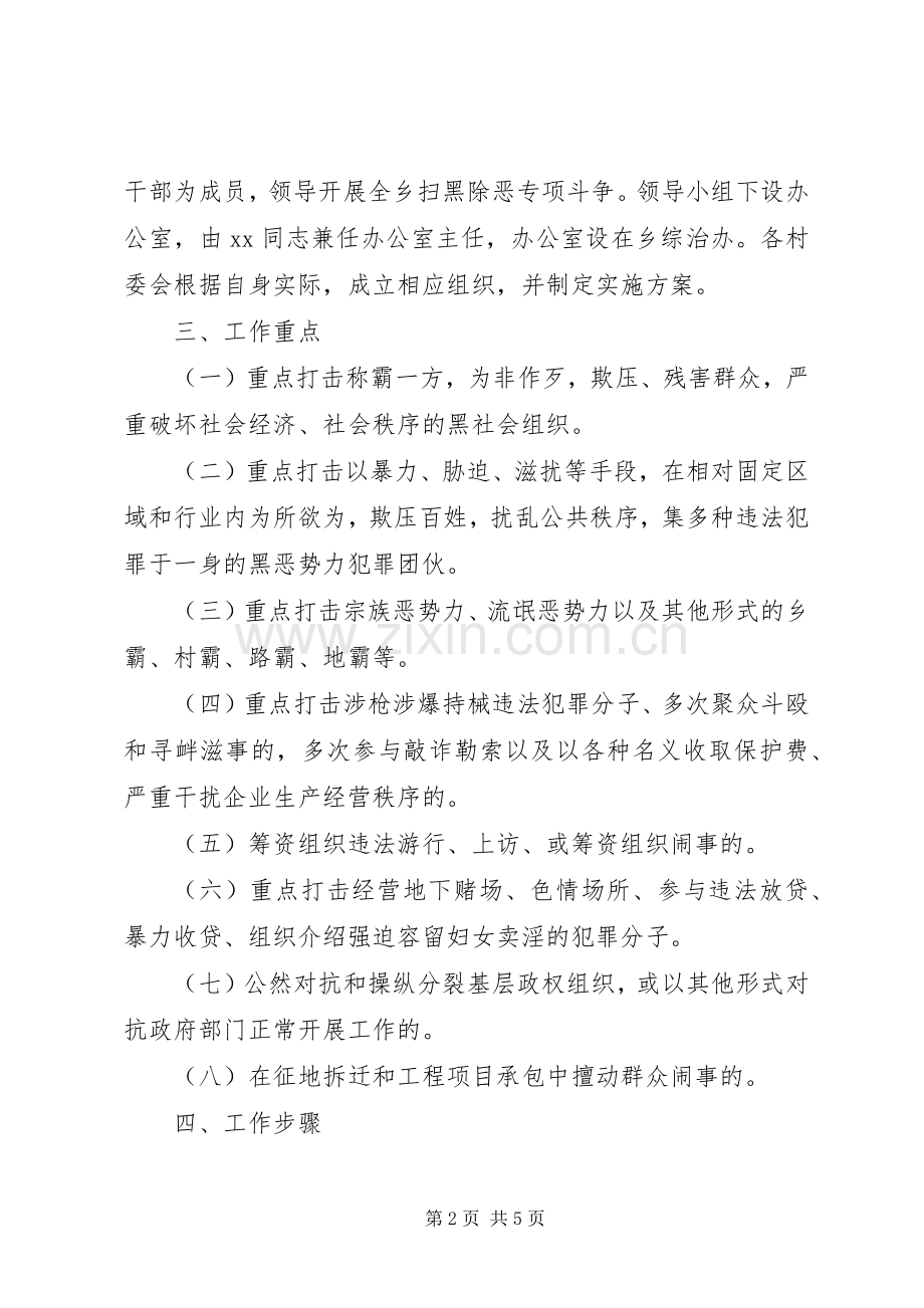 开展扫黑除恶专项斗争的工作方案.docx_第2页