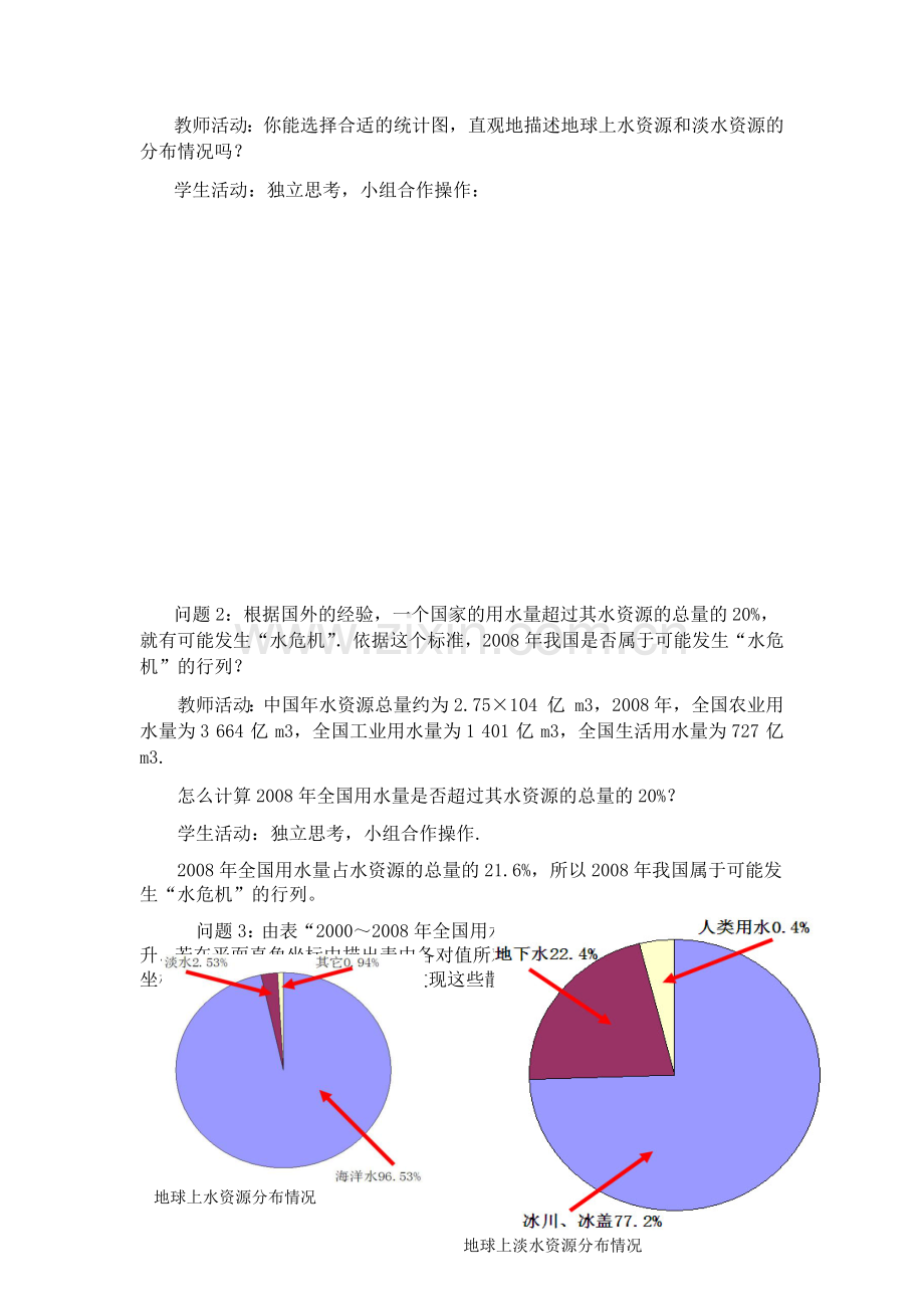 教学设计------课题学习---从数据谈节水.docx_第2页