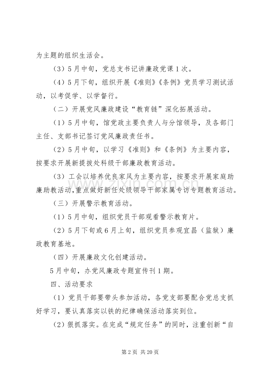 大学图书馆第十八个党风廉政建设宣传教育月活动方案.docx_第2页