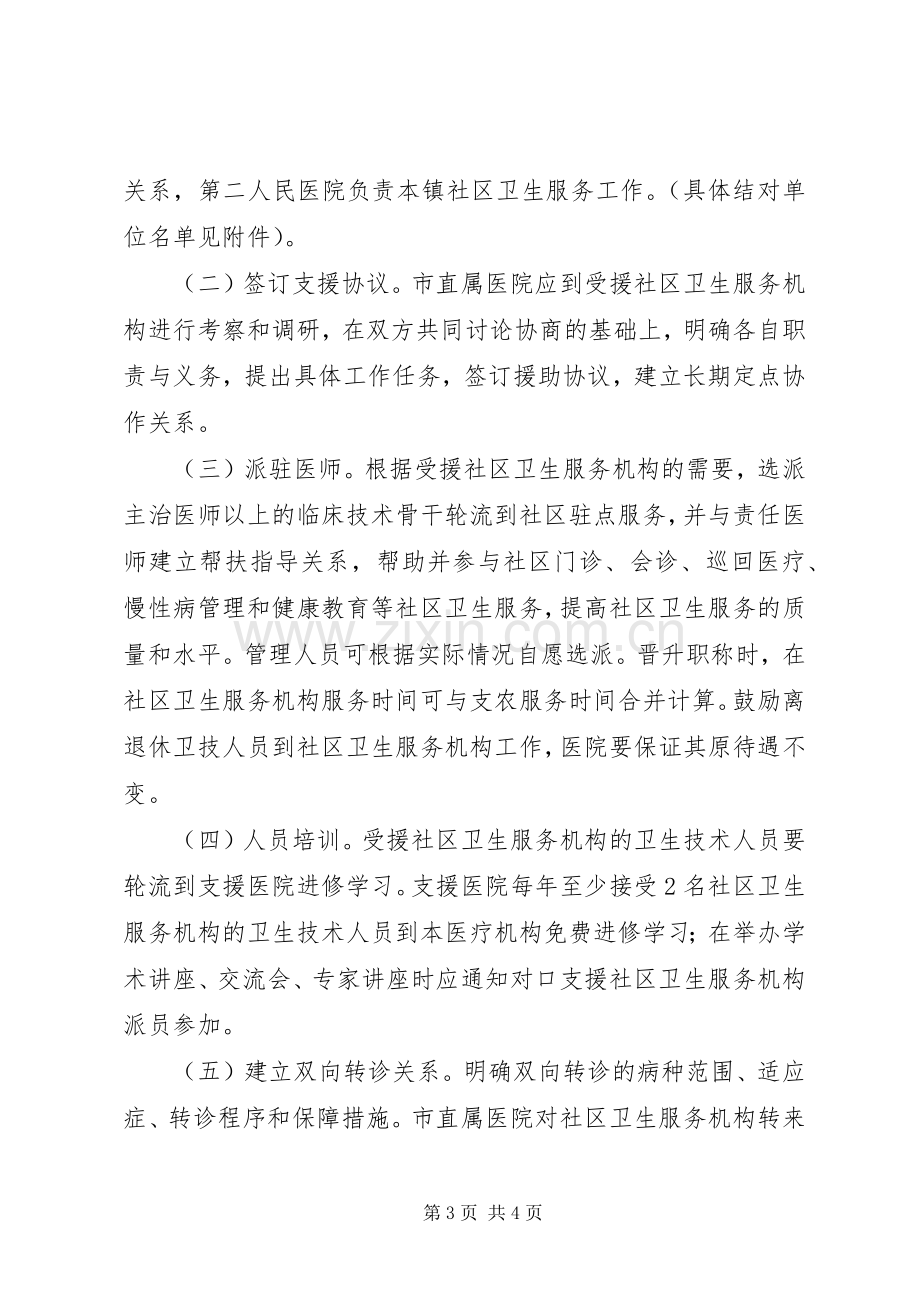 直属医院支援社区卫生服务实施方案.docx_第3页