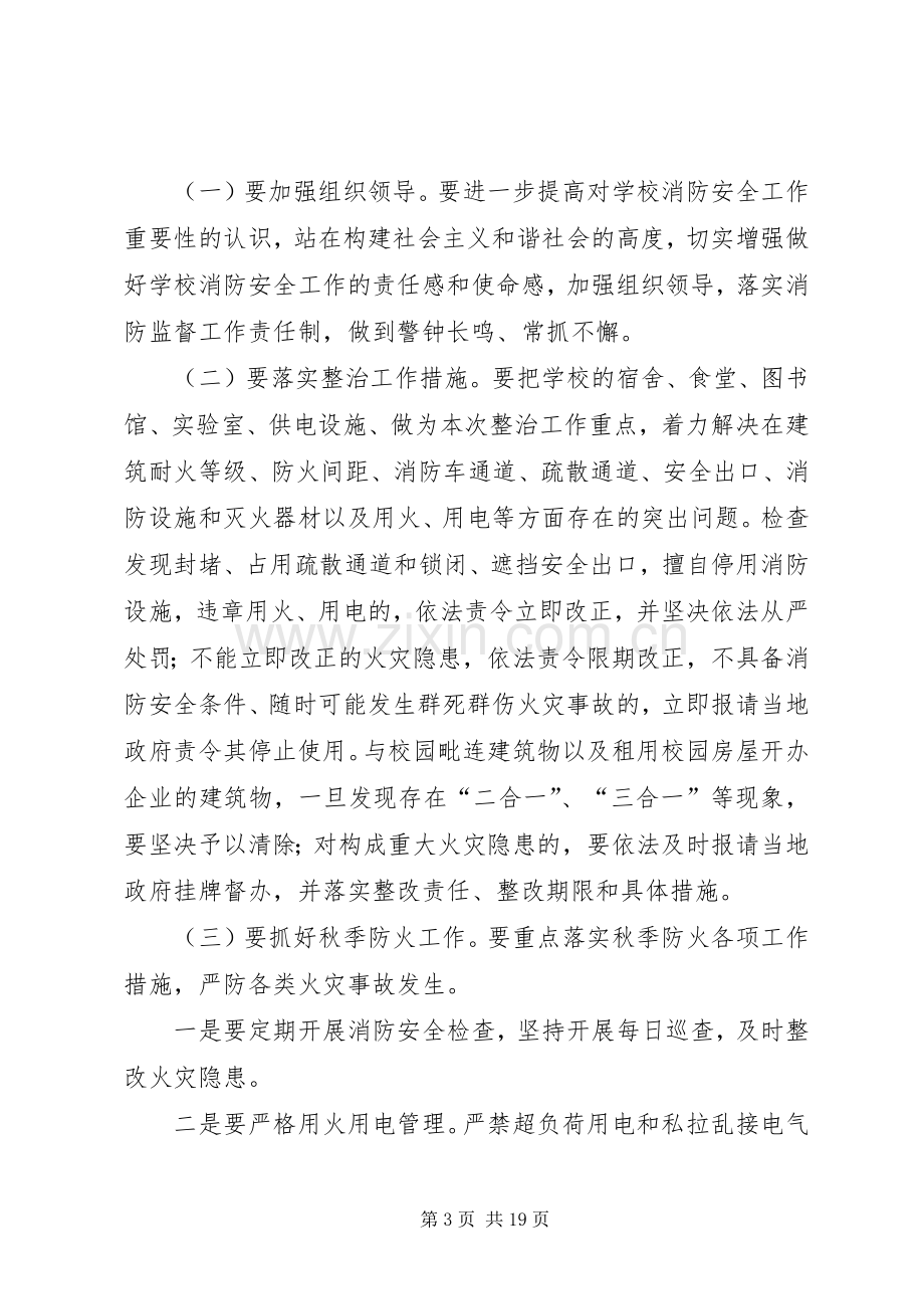 学校园火灾隐患排查整治专项行动方案范文.docx_第3页