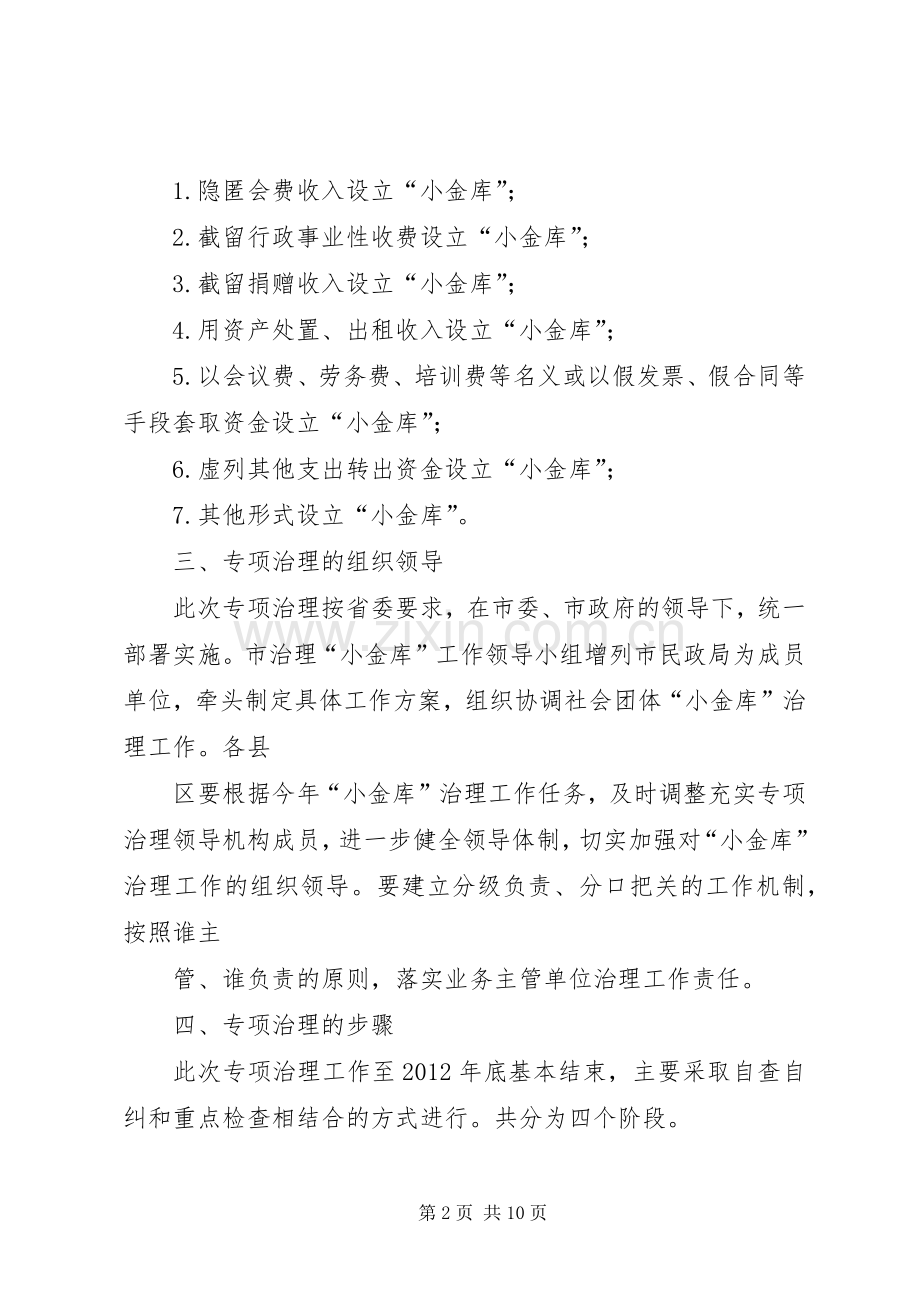 社会团体小金库整治指导实施方案.docx_第2页