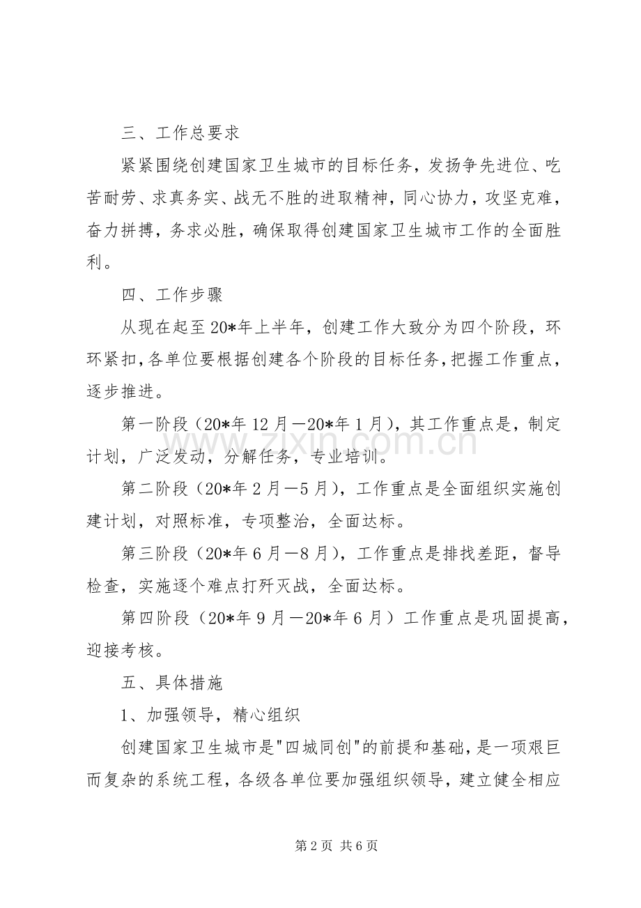 区创建国家卫生城市方案.docx_第2页