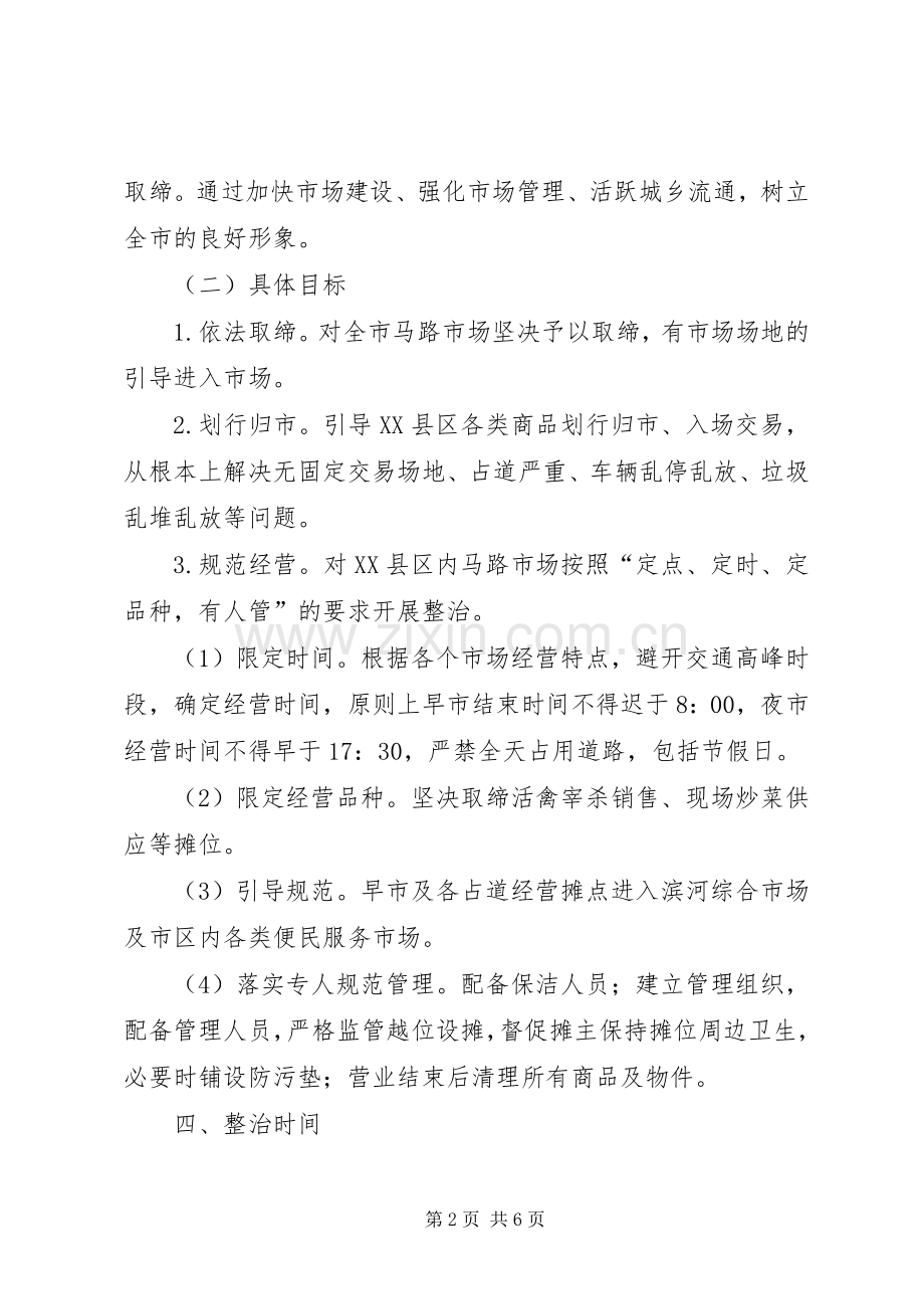 马路市场专项整治实施方案.docx_第2页