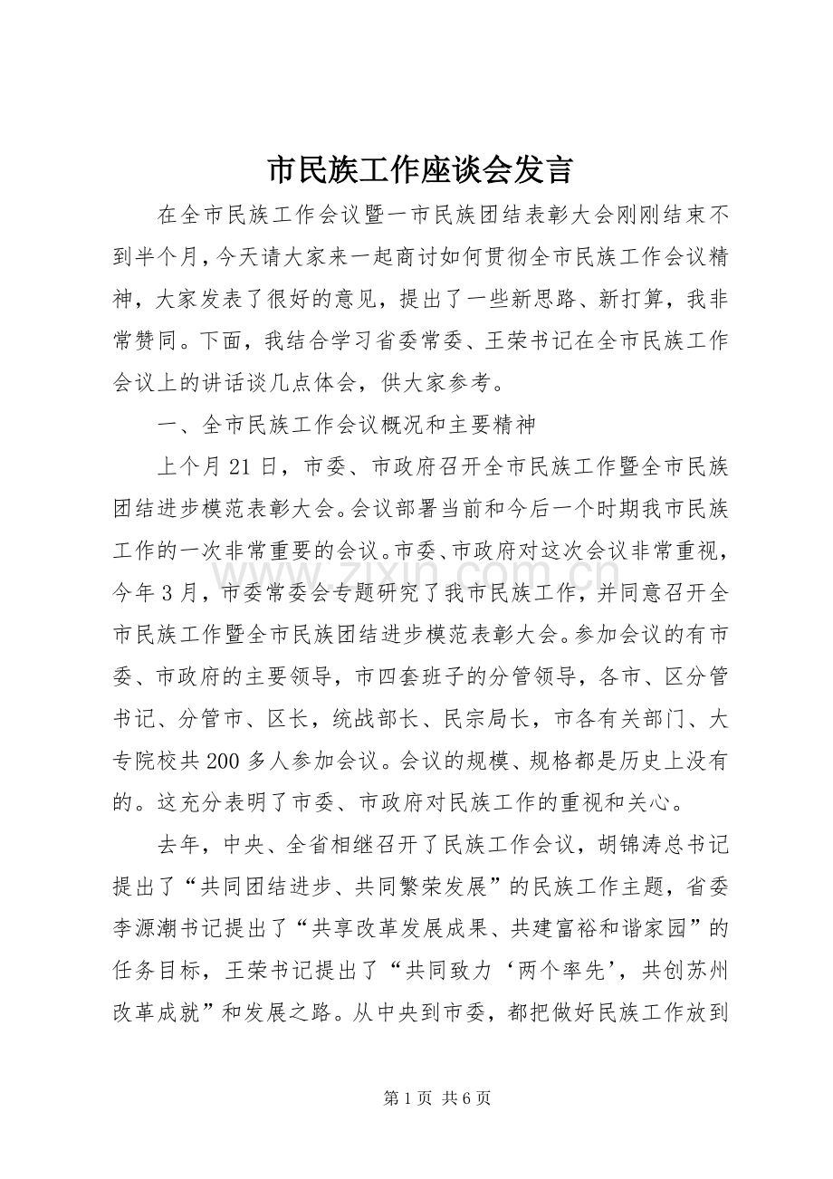 市民族工作座谈会发言.docx_第1页