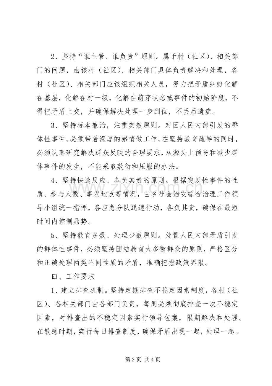 XX年社会治安综合治理应急处理预案.docx_第2页