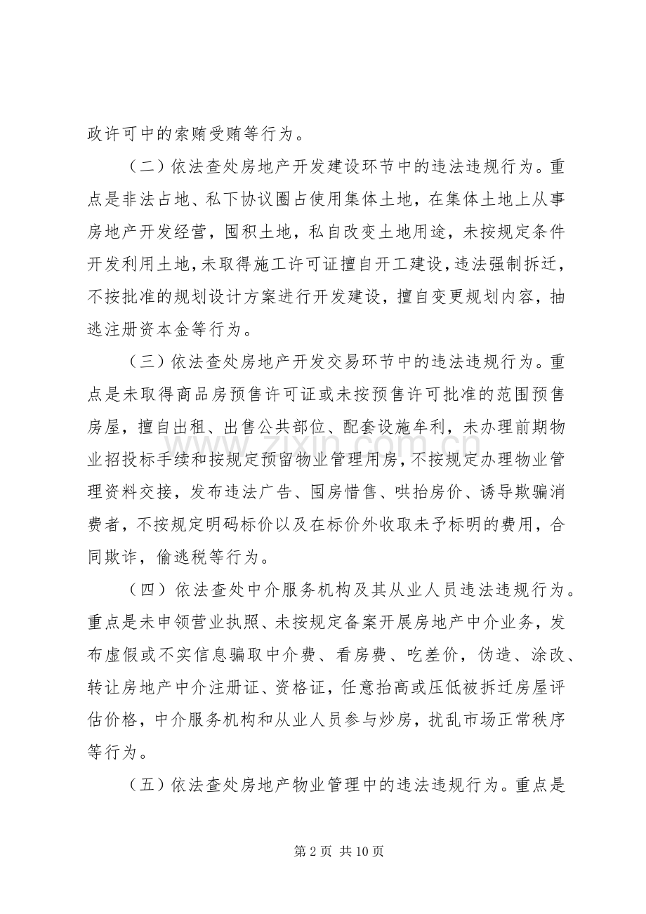 房地产市场秩序专项整治工作方案.docx_第2页