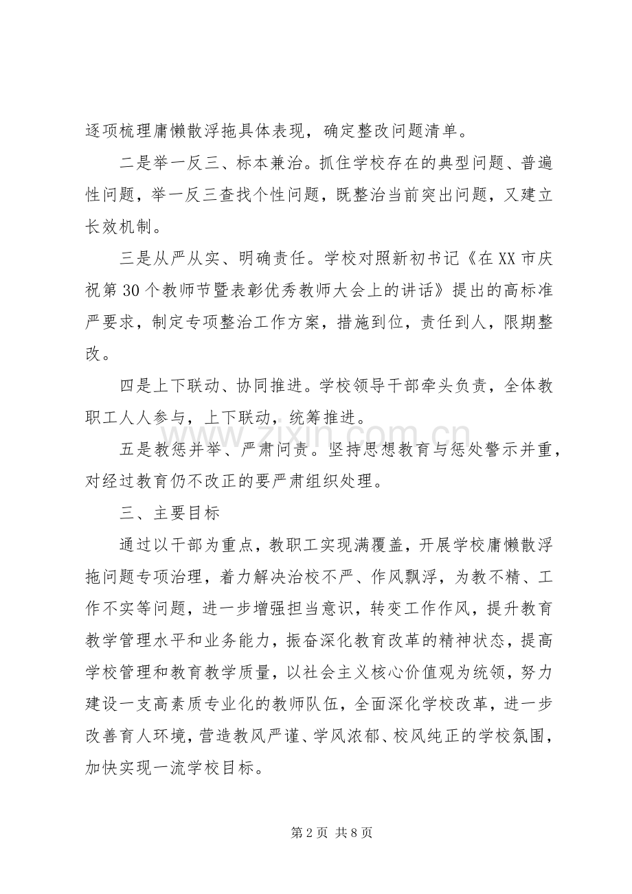 庸懒散浮拖问题专项整治工作方案.docx_第2页