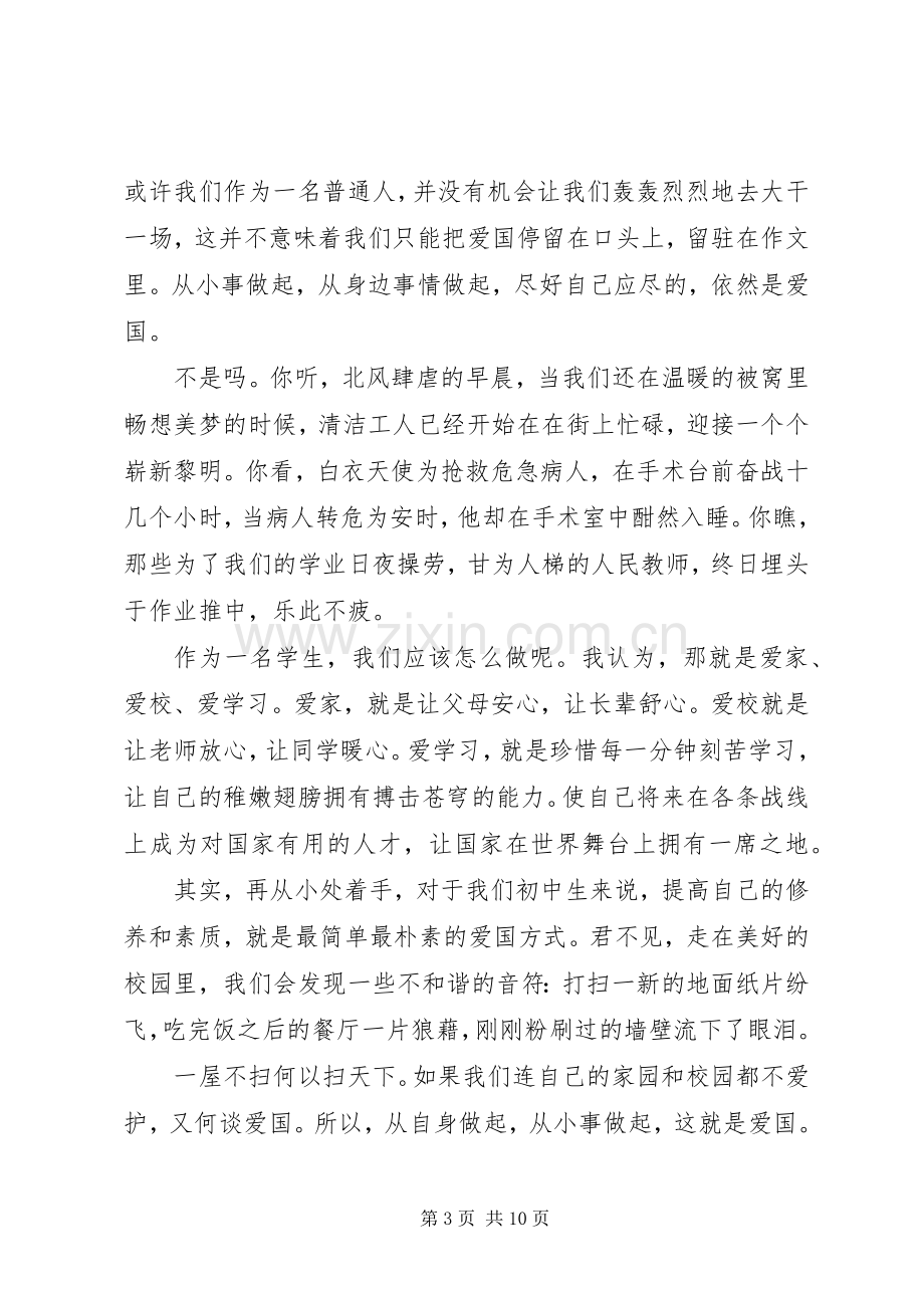 爱国教育发言稿20XX年.docx_第3页