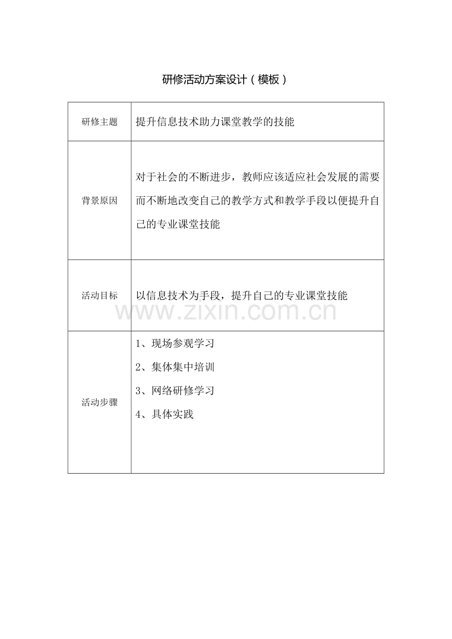 研修活动设计方案(模板).docx_第1页