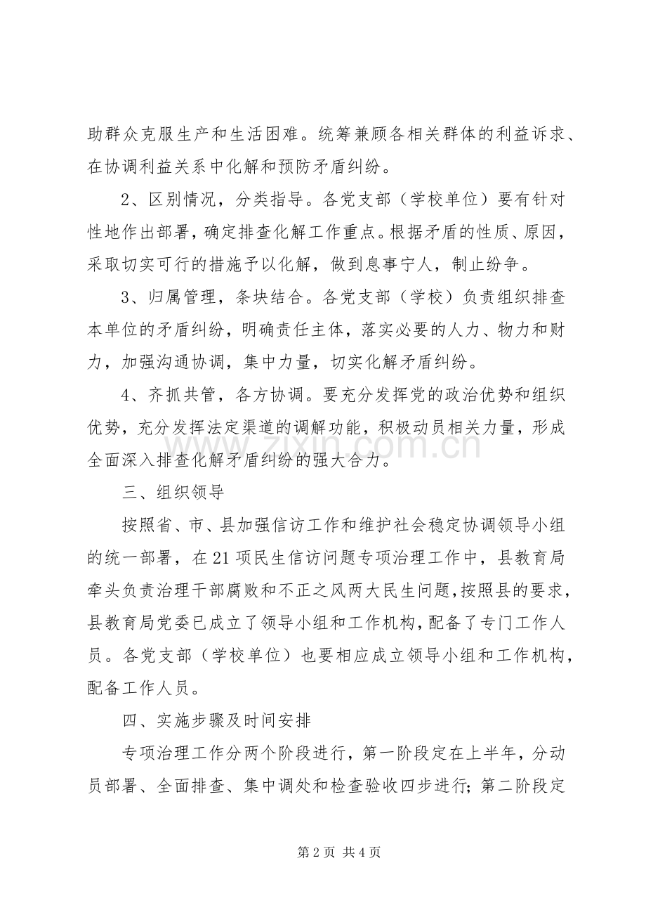 民生信访访问题专项治理工作实施方案 .docx_第2页