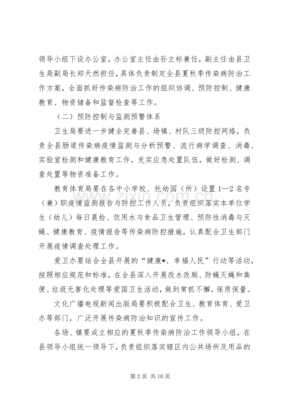 县夏秋季传染病防治工作实施方案.docx_第2页