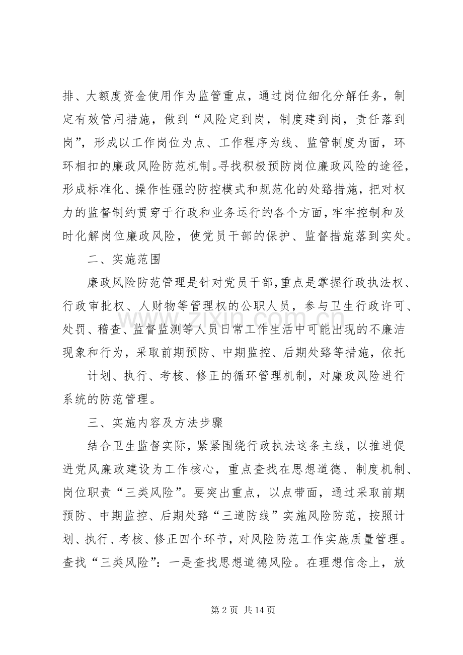 卫生监督所廉政风险防范管理工作方案.docx_第2页