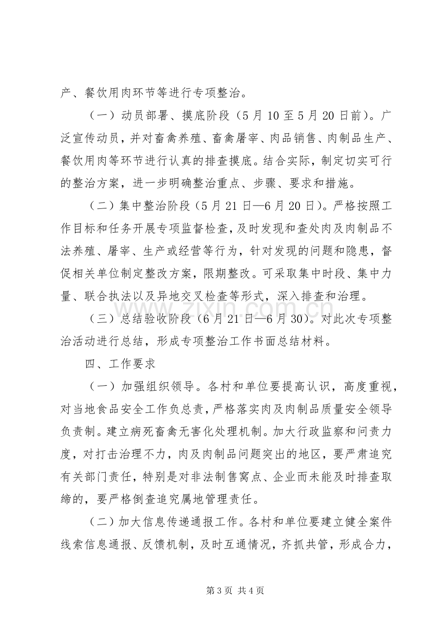 乡镇肉及肉制品专项整治工作实施方案.docx_第3页