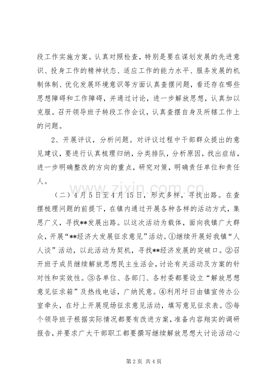 解放思想大讨论活动第二阶段工作实施方案 .docx_第2页