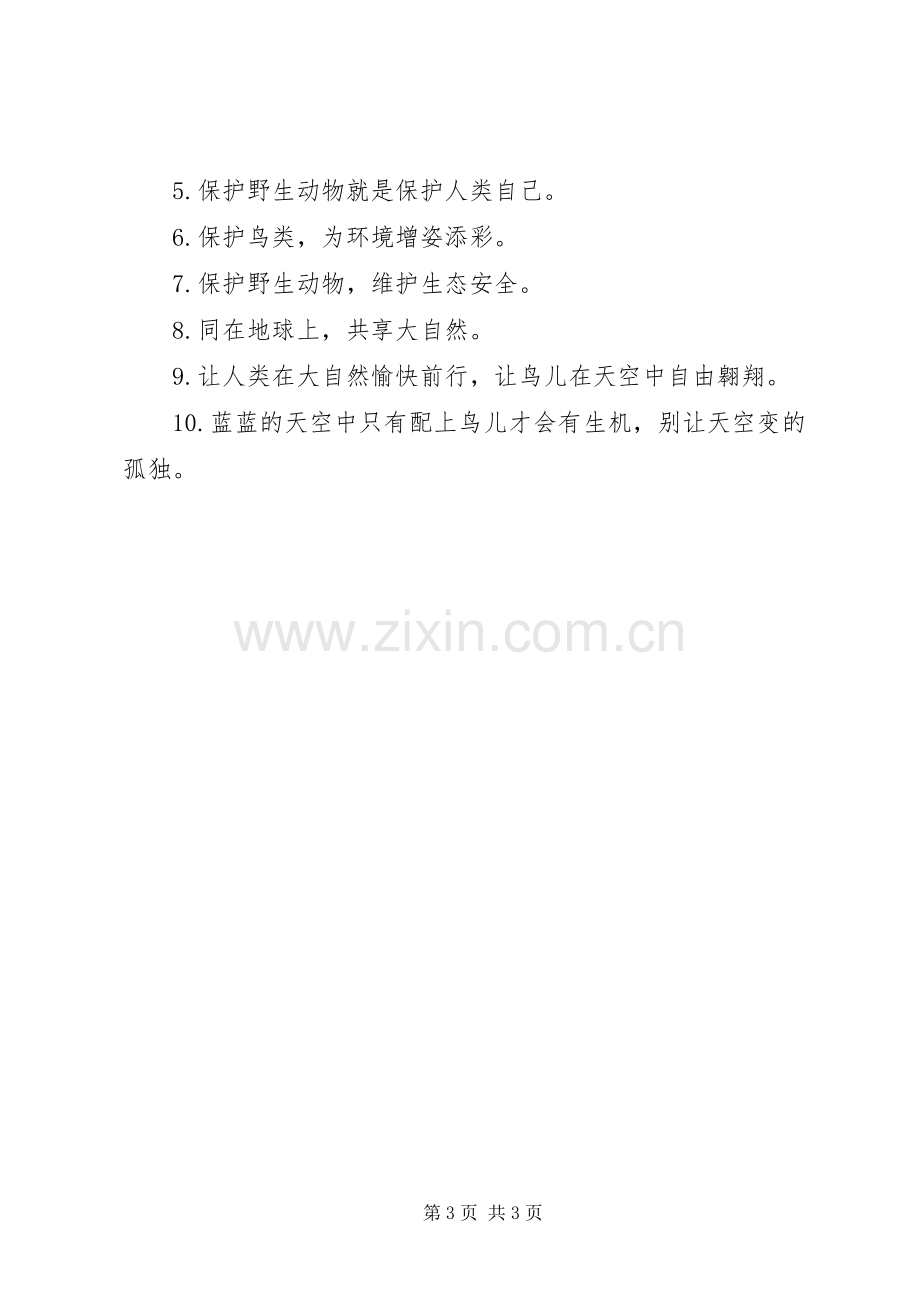 保护动物的公益宣传标语.docx_第3页