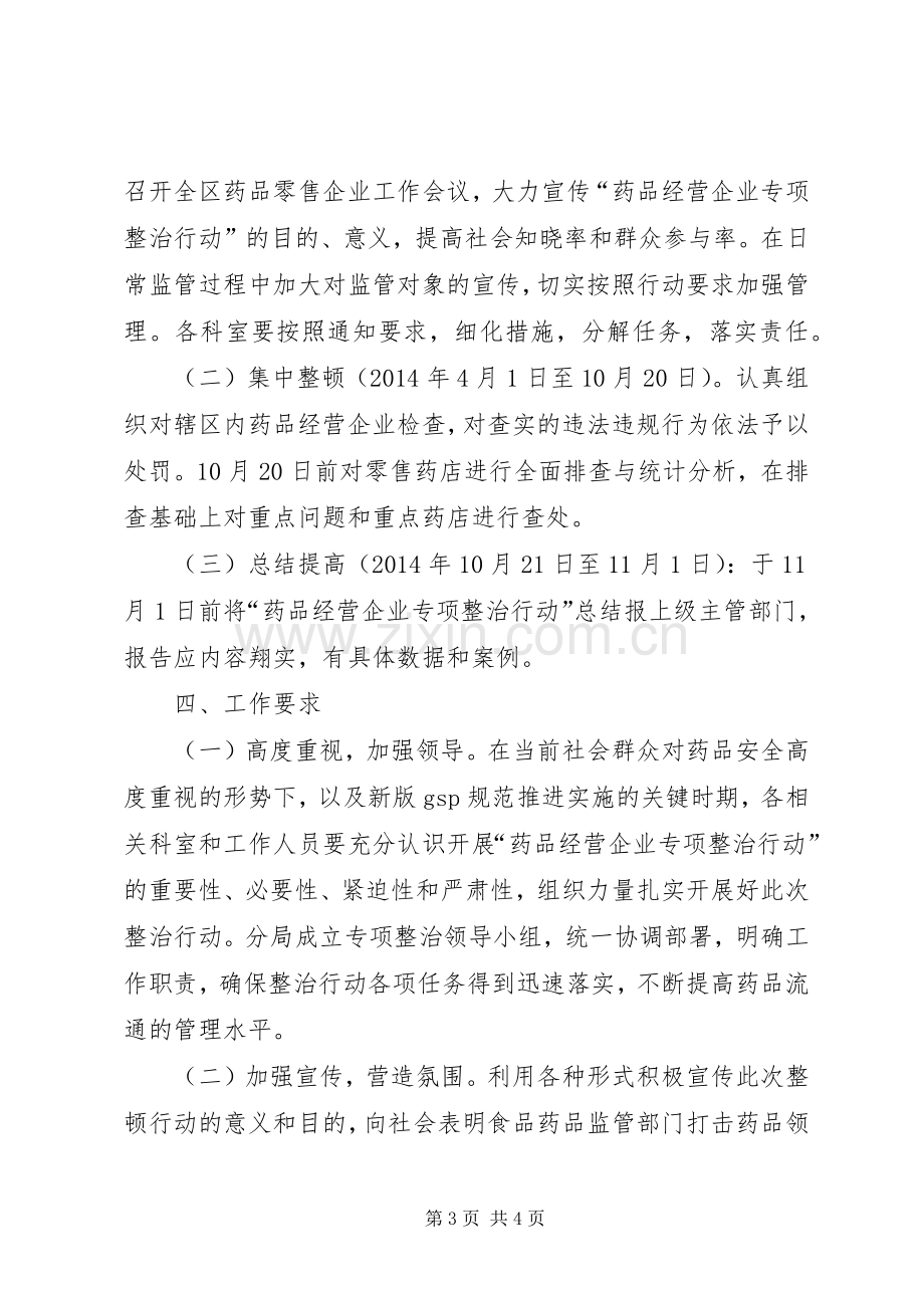 药品经营企业整治实施方案.docx_第3页