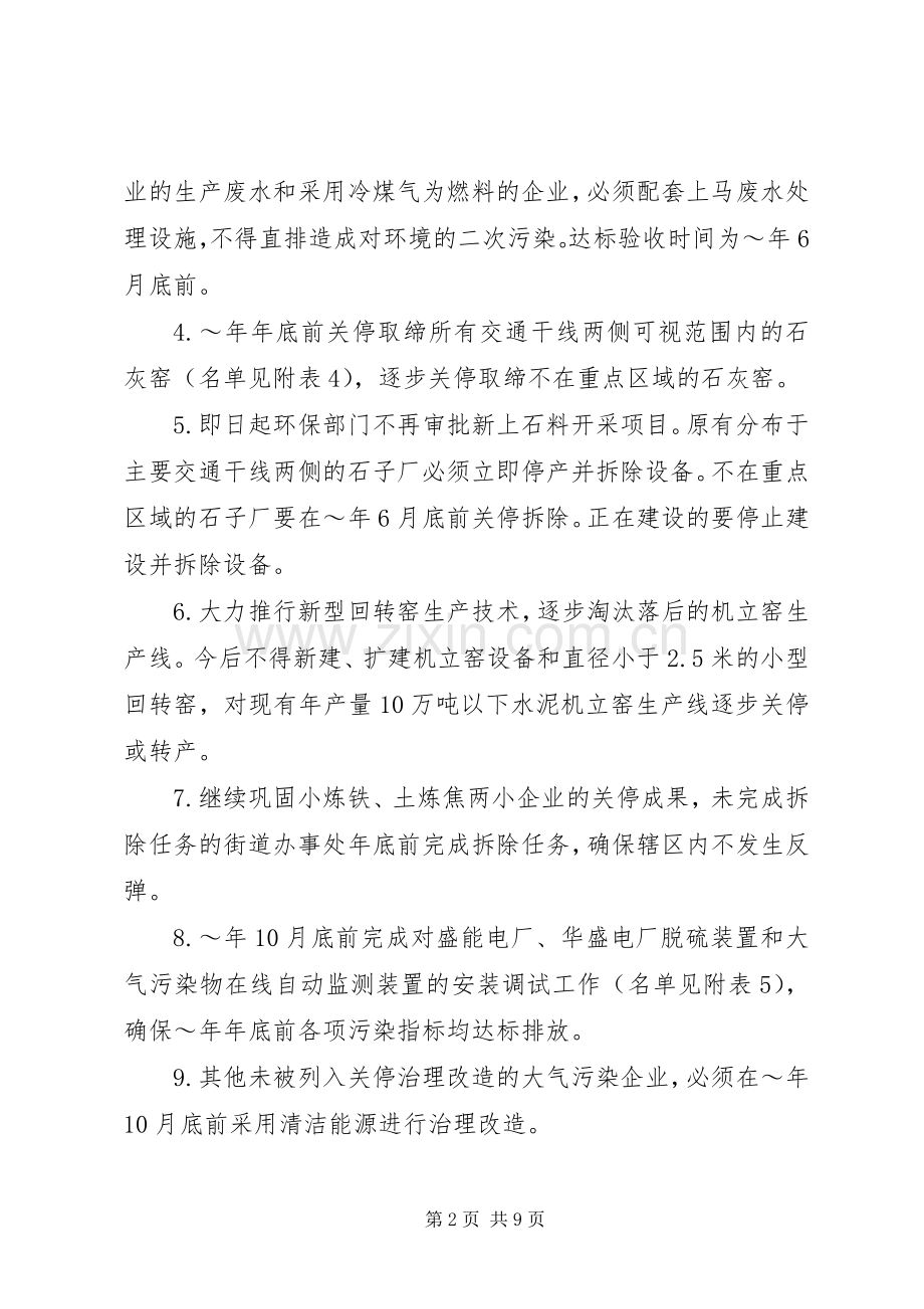 市环保局深度治理大气污染工作实施方案 .docx_第2页