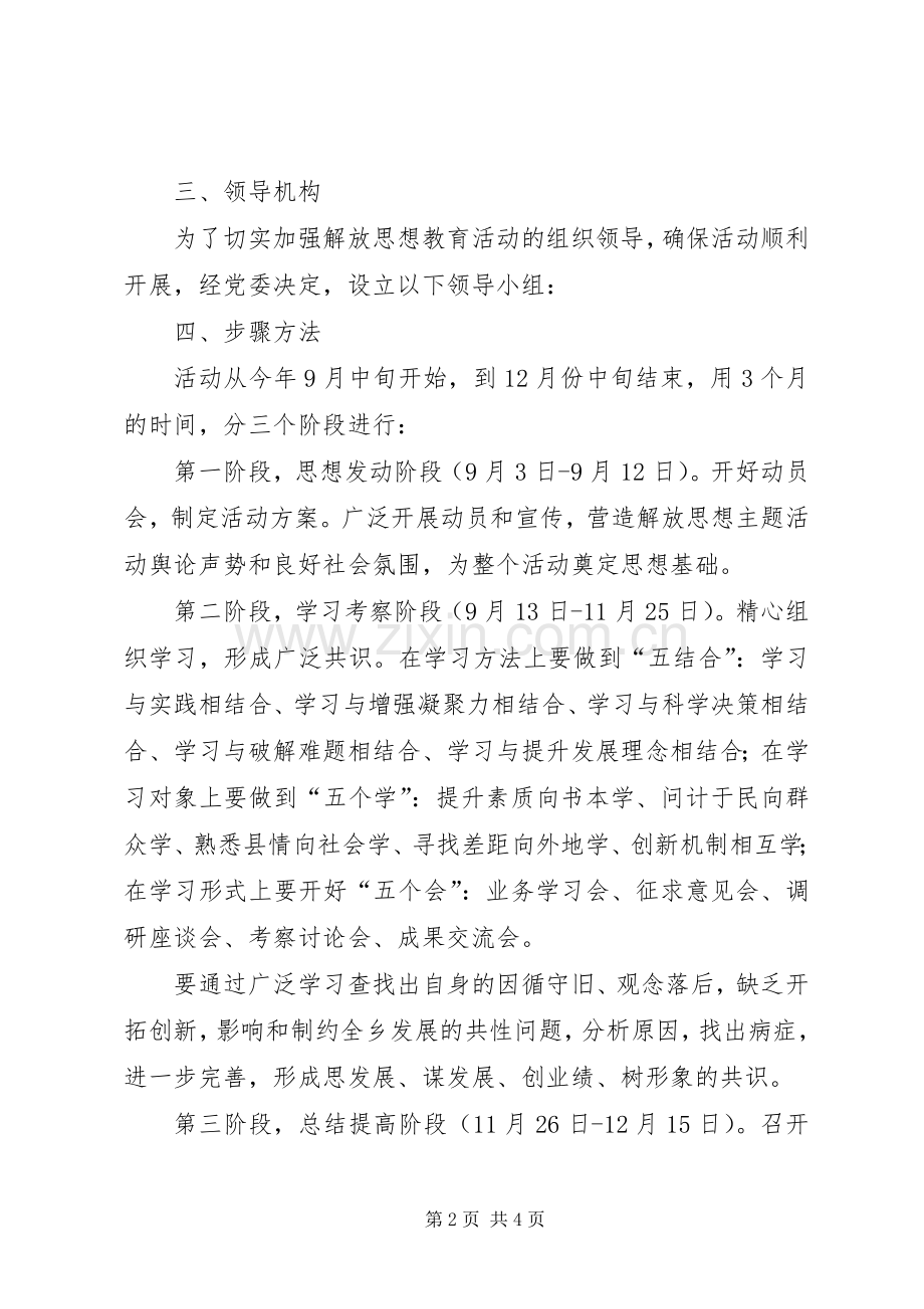 全乡解放思想指导实施方案.docx_第2页