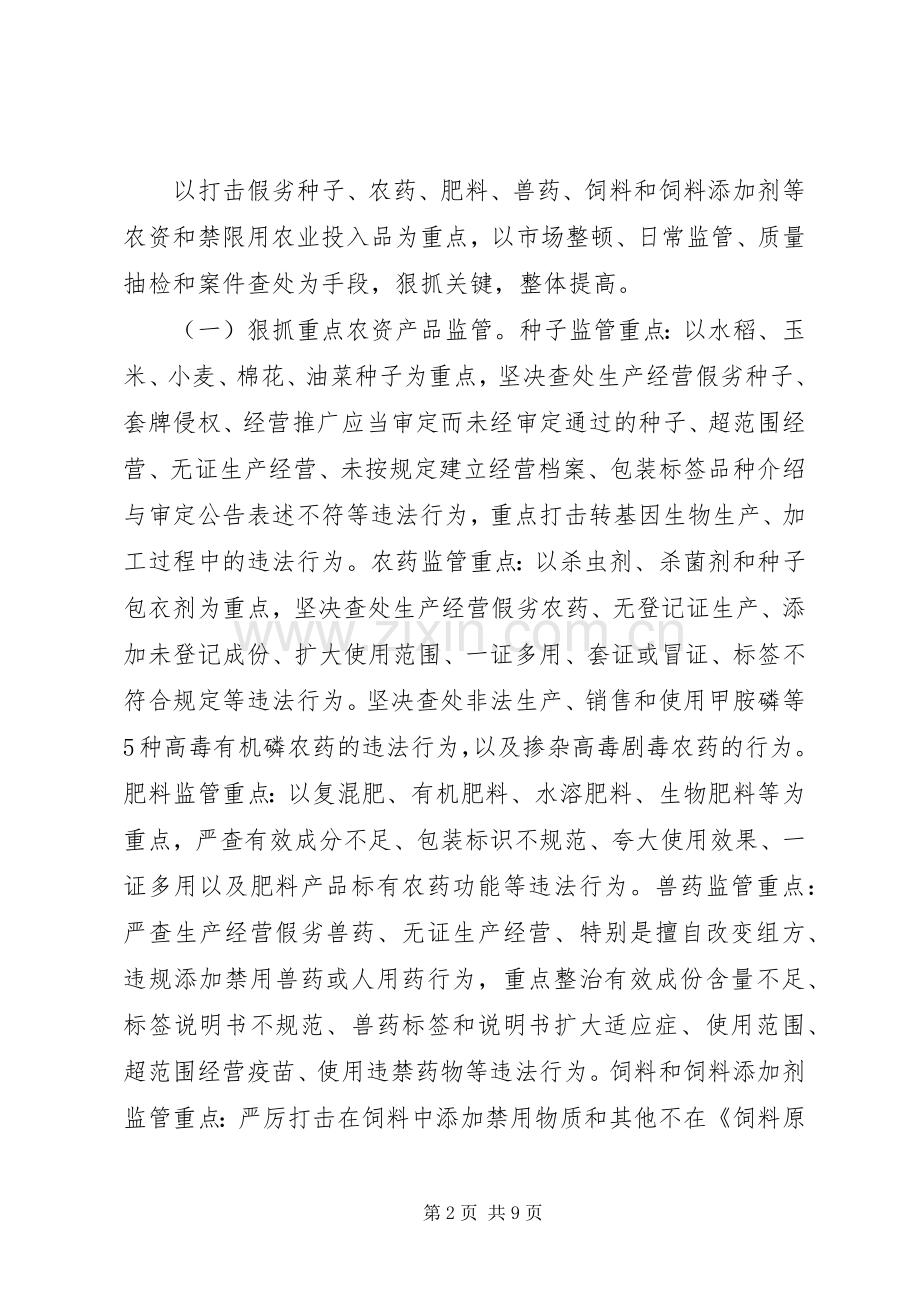 农资打假专项整治活动实施方案.docx_第2页