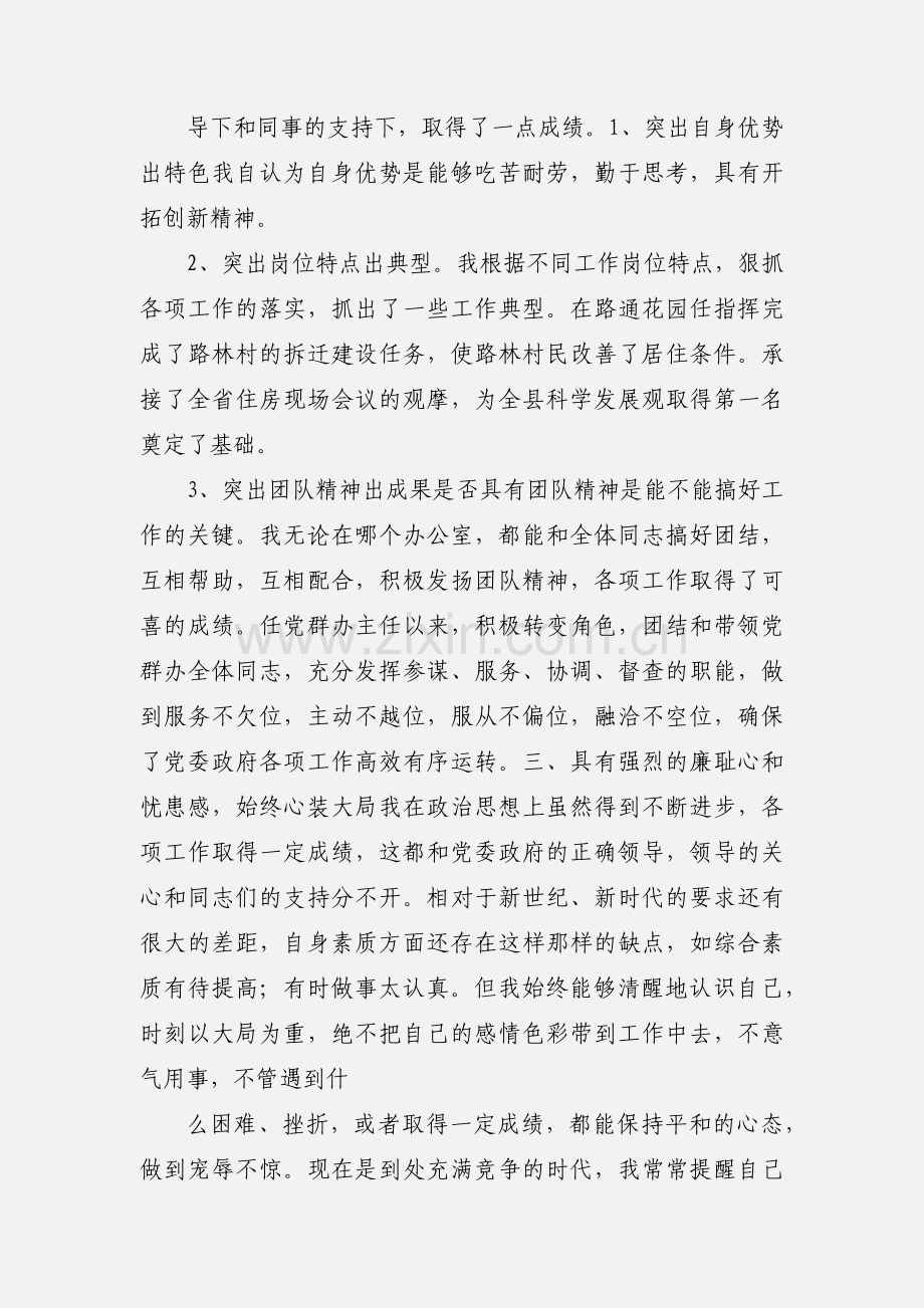 个人工作汇报党群办主任.docx_第2页