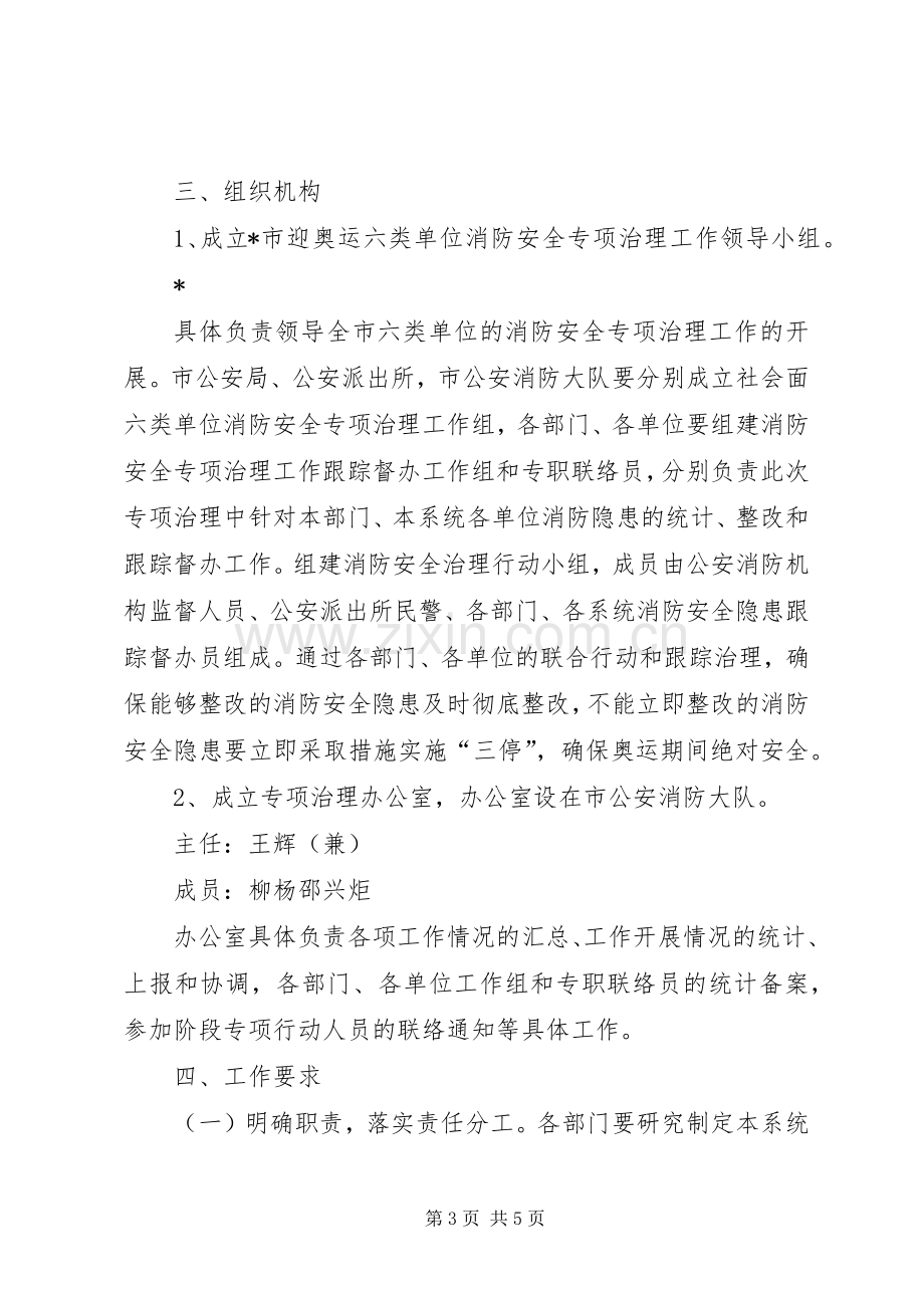 单位消防安全专项治理实施方案.docx_第3页