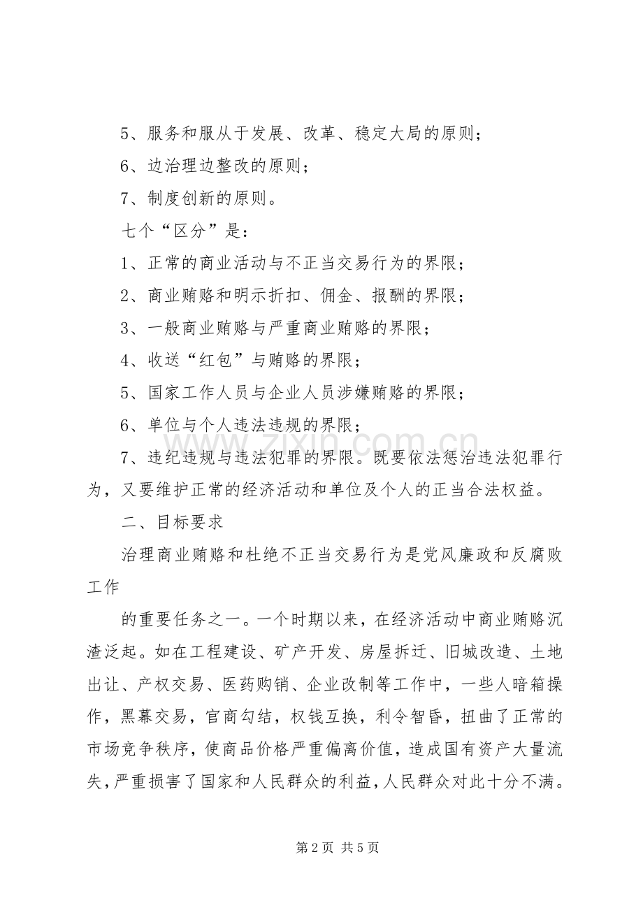 治理商业贿赂专项工作实施方案 .docx_第2页