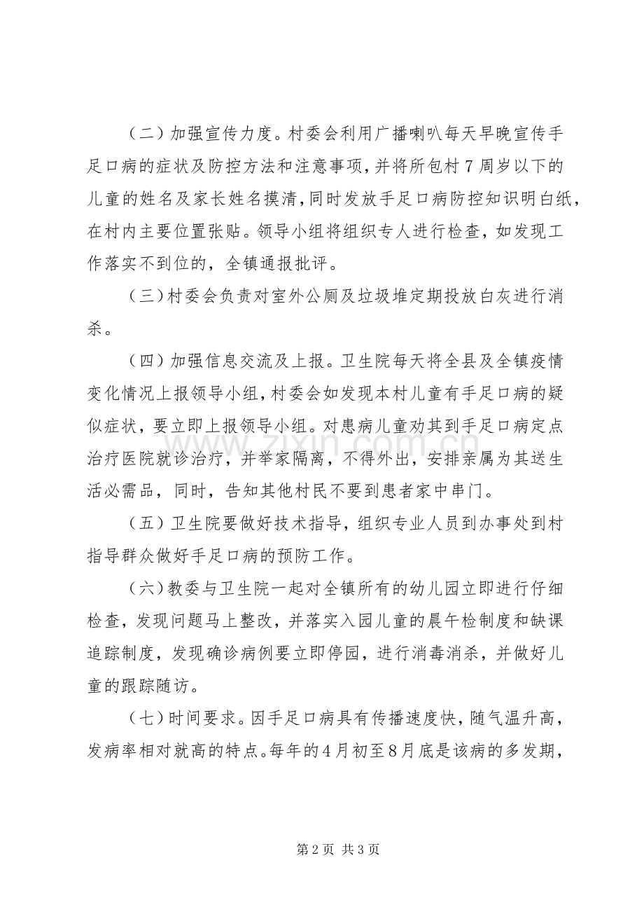 XX年手足口病防控工作实施方案.docx_第2页