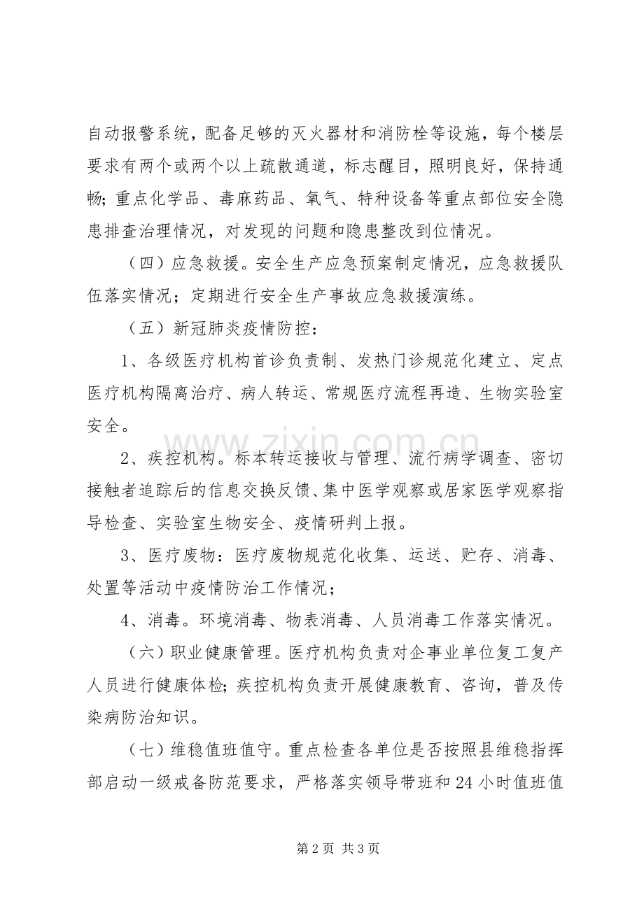 疫情防控安全生产暗访检查工作实施方案.docx_第2页