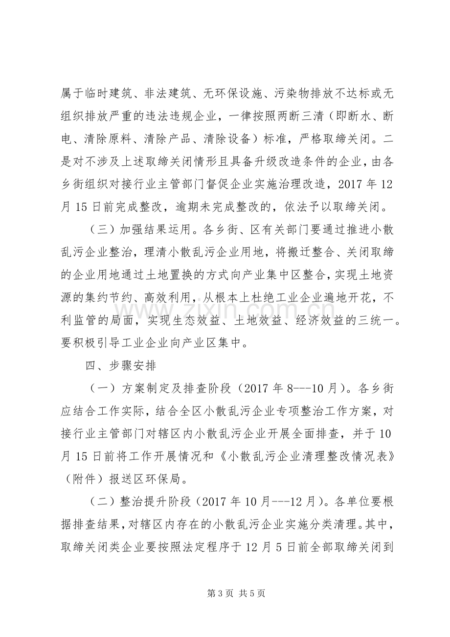 关于集中整治小散乱污企业实施方案.docx_第3页