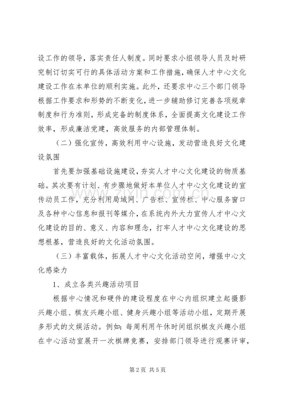 人才中心文化建设工作实施方案.docx_第2页