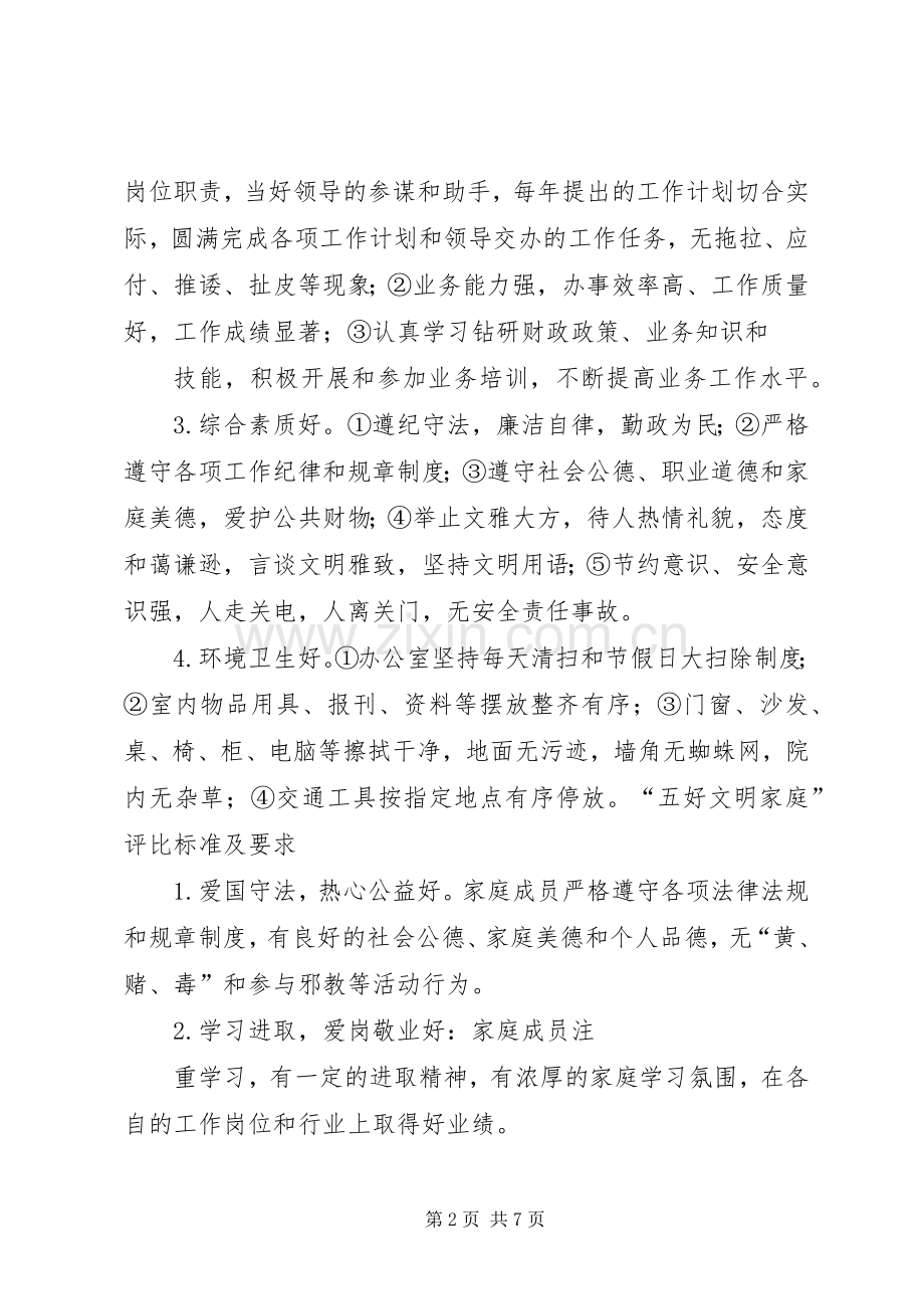 局开展精神文明股所创建评比方案.docx_第2页