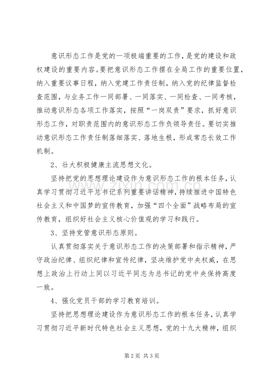 XX党支部关于XX年意识形态工作实施方案.docx_第2页