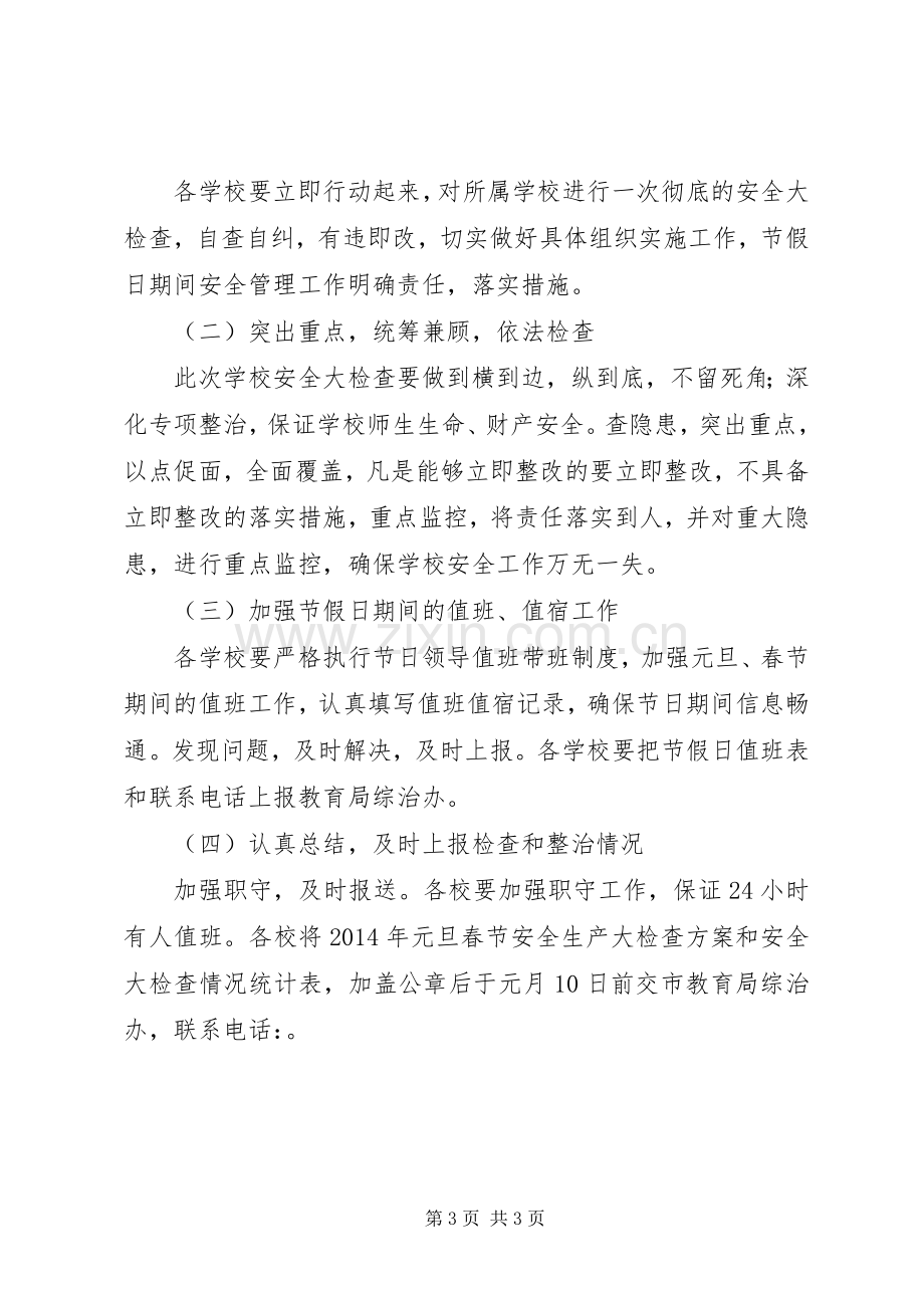 学校元旦、春节期间学校安全大检查方案.docx_第3页