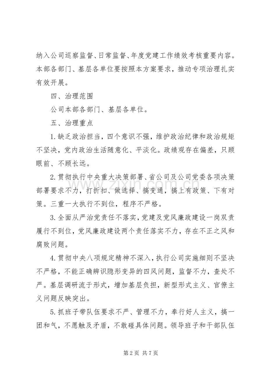 不作为、不担当问题专项治理行动工作实施方案 .docx_第2页