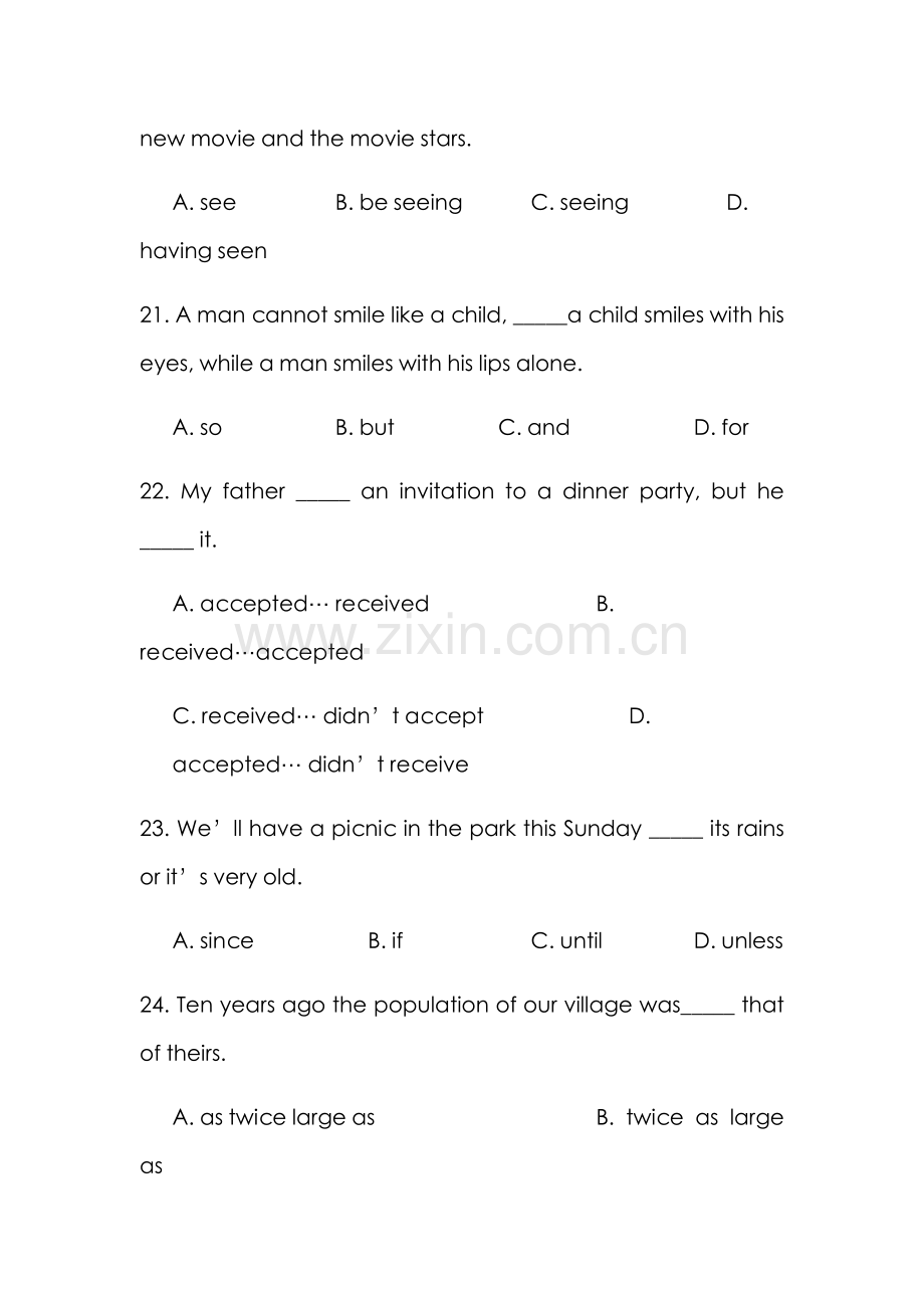 2023年四川理工学院专升本英语真题.doc_第2页