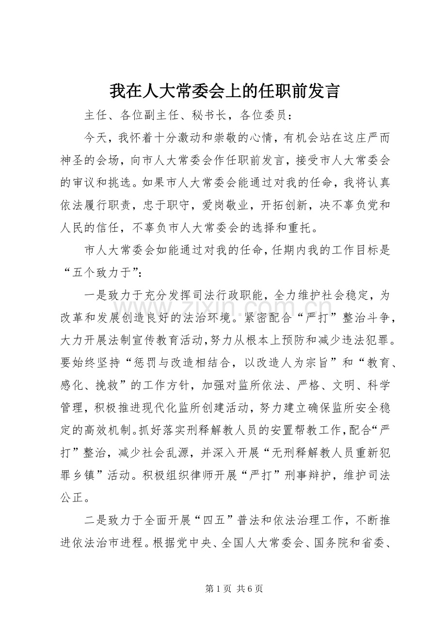 我在人大常委会上的任职前发言.docx_第1页