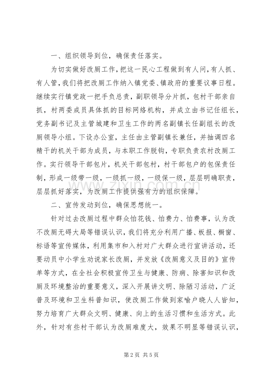 镇党委书记在全县农村改厕工作动员大会上的典型发言稿 (2).docx_第2页