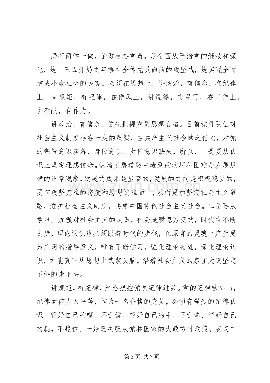 四讲四有合格党员标准大讨论发言_2.docx_第3页