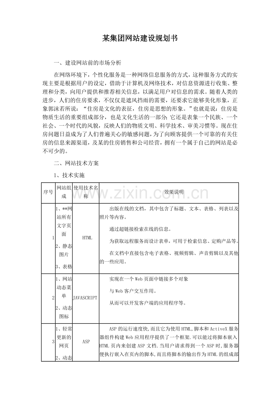 某某集团网站建设规划书.doc_第1页