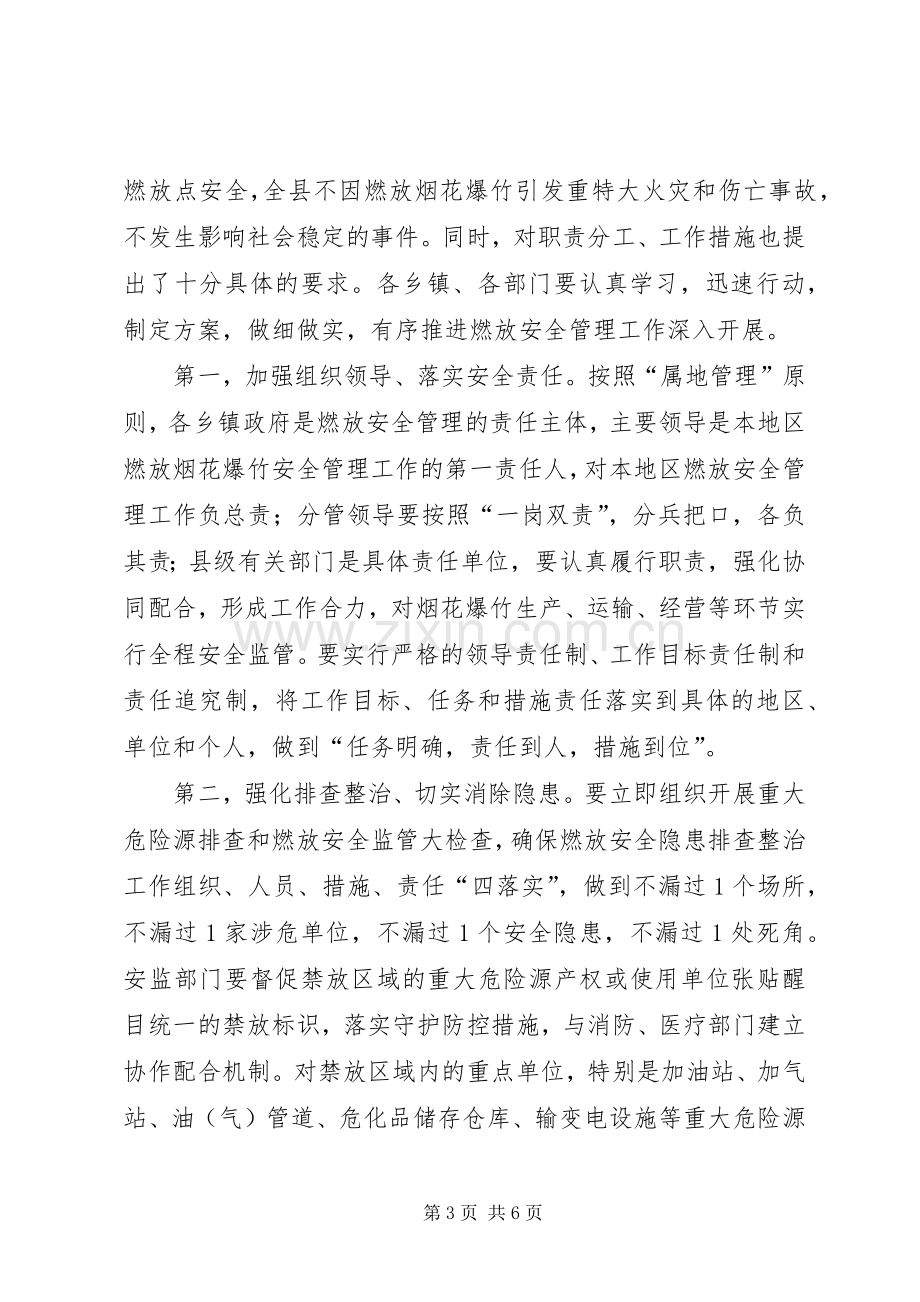 副县长春节燃放烟花爆竹安全管理工作会议发言.docx_第3页