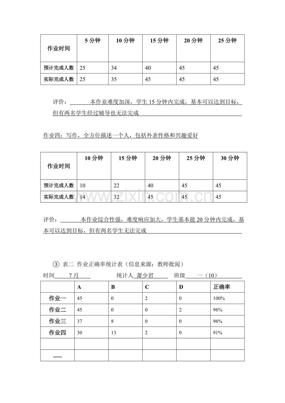 任务表单：（三）信息反馈表-基于学情的有效作业研究萧少君.doc_第2页