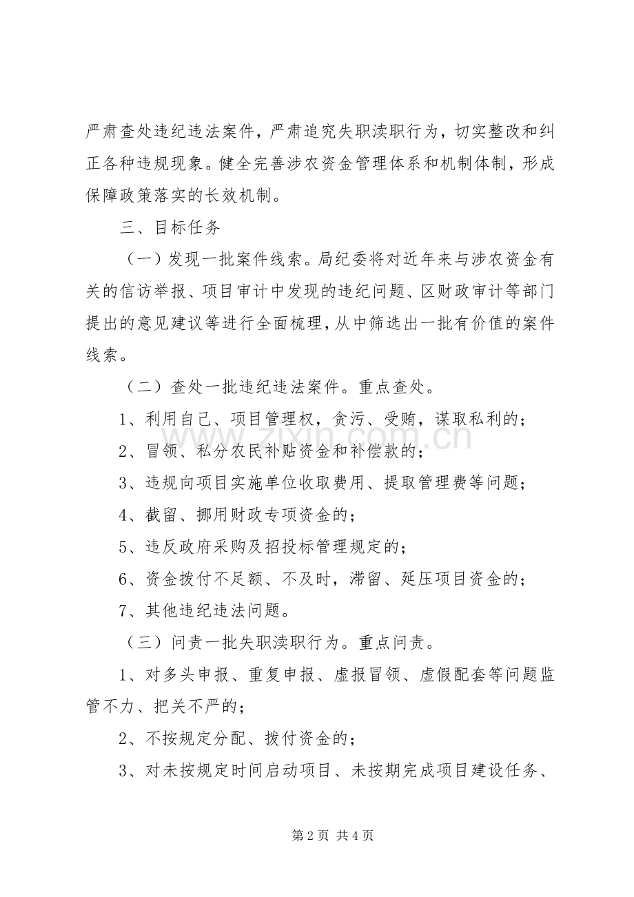 涉农资金违纪违规问题集中整治工作实施方案 .docx_第2页